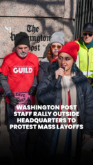 Hundreds gather in Washington to oppose Washington Post cuts