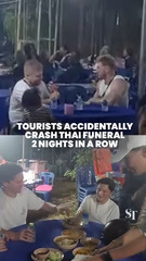 Tourists mistake Thailand funeral for eatery and are met with famed Thai hospitality